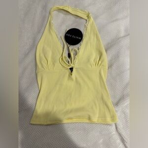 White Fox Boutique Lemon Halter Top